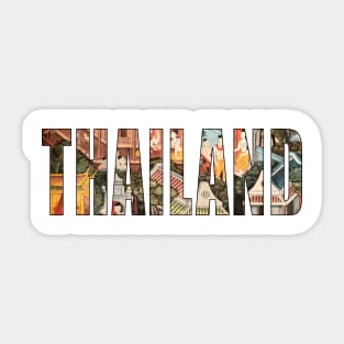 Thailand Typography Graphic Image Sticker